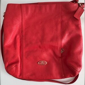 Coach Red Leather Shoulder Bag